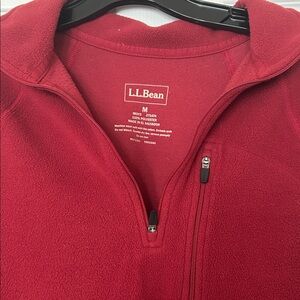L.L. Bean Men's Burgundy Zip-Up Sweater